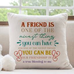 Best Friends Cushion/Christmas Birthday Far Away Gift For Friend A Is One Of The Nicest Things You Can Have Present Her - thumbnail 1