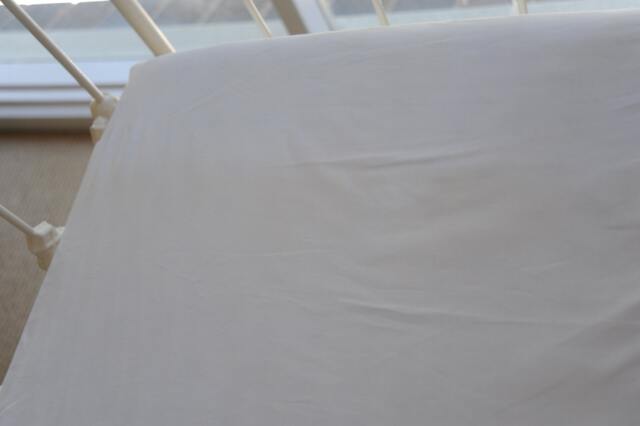 Fitted Cot Sheet, Plain - Available in White, Ivory & Natural