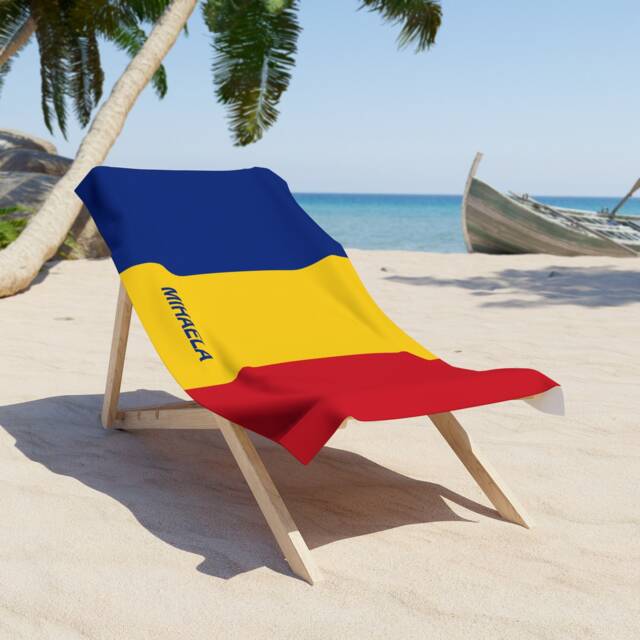 Romania Beach Towel, Romania Flag Tovel, Of Romania, Beach Country Gift - image 1