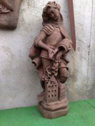 Saint Florian Sculpture, Figure Of A Firefighter, Also Suitable For Hanging, Art, Sandstone, Antique Look V 02 - thumbnail 1