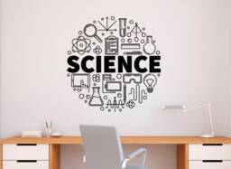 Science Wall Decal Vinyl Sticker Education Interior Stem Classroom School Room Decor 65Nr - thumbnail 1