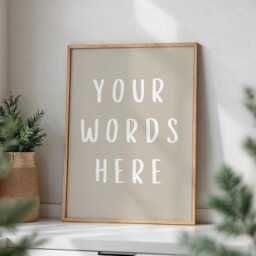 Custom Colour Quote Wall Print, Personalised Text, Gift, Make You're Own, Song Lyrics Typography Art, Unframed Poster - thumbnail 1