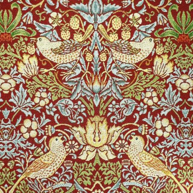 William Morris Strawberry Thief Curtains Wine Red, Blackout Lined, Made To Measure - image 1