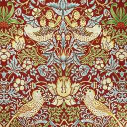 William Morris Strawberry Thief Curtains Wine Red, Blackout Lined, Made To Measure - thumbnail 1
