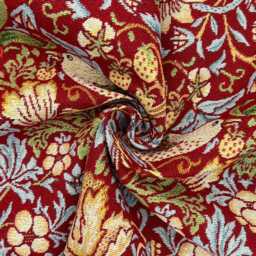 William Morris Strawberry Thief Curtains Wine Red, Blackout Lined, Made To Measure - thumbnail 4