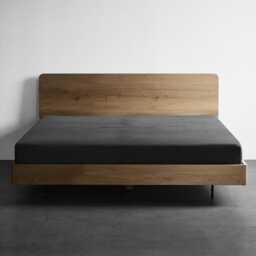 Handmade Oak Bed Frame Minimalist Scandinavian Wolke Loft Design - thumbnail 2