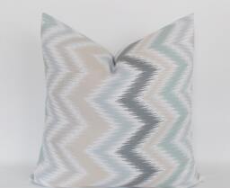 Zigzag Throw Pillow Cover Chevron Accent Pillow, Cotton Polyester - thumbnail 1