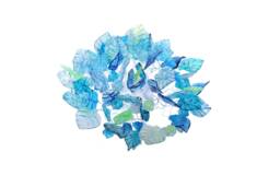Flush Mount Ceiling Light With Sea Color Flowers & Leaves. Elegant Sconces For Or Wall