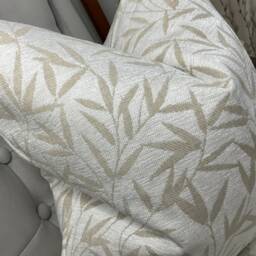 Natural Cream Beige Pillow Cover, Leaves Trial - Double Sided Decorative Cushion Pillow Cover , Laura Ashley Fabric - thumbnail 2