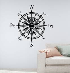 Sale Compass Rose Wall Decal - thumbnail 1