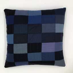 Handmade Patchwork Pillow Cover 45x50cm/18x20Inch - Scandinavian Style Geometric Pattern Hand-Quilting - thumbnail 2