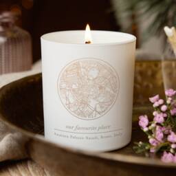 Personalised Map Candle - Valentine's Day Gift Our Favourite Place - thumbnail 1