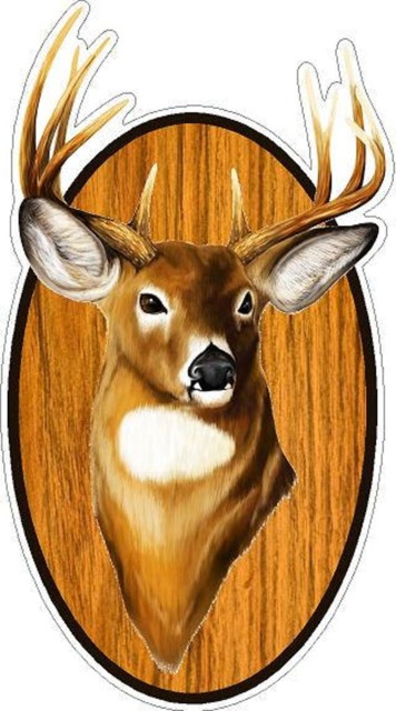Deer Buck Head Wall Decal Hunting Man Cave Decor - image 1