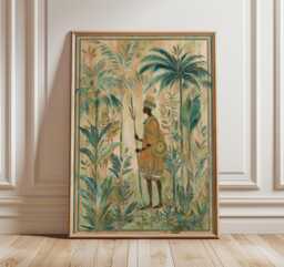 Vintage Jungle Portrait Print, Tropical Botanical Wall Art - thumbnail 1