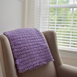 Crochet Baby Blanket - Handmaid Newborn, Shower, Christmas Gift, Purple, Girl, Newborn Lap/stroller/Bassinet Blanket - thumbnail 3