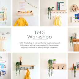 White Shaker Peg Shelf - Handmade Wooden Coat Rack Nursery, Hallway, Kitchen & Entryway Storage - thumbnail 4
