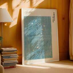 Taguchi Tomoki Blue Bird Print - Yatsuo No Tsubaki Poster Japanese Wall Art, Swans Woodblock Print, Vintage Ukiyoe Art - thumbnail 2
