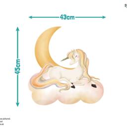 Sleepy Unicorn Wall Stickers, Stickers For Walls, Themed Bedroom, Decor - thumbnail 3