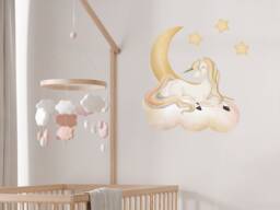 Sleepy Unicorn Wall Stickers, Stickers For Walls, Themed Bedroom, Decor - thumbnail 1