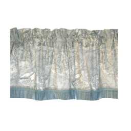 Sage Green Cream Scenic Valance 17x50 - Henry Glass Window Treatment Farmhouse Curtain Kitchen Or Bedroom Handmade Custom