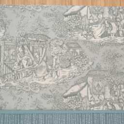 Sage Green Cream Scenic Valance 17x50 - Henry Glass Window Treatment Farmhouse Curtain Kitchen Or Bedroom Handmade Custom - thumbnail 3