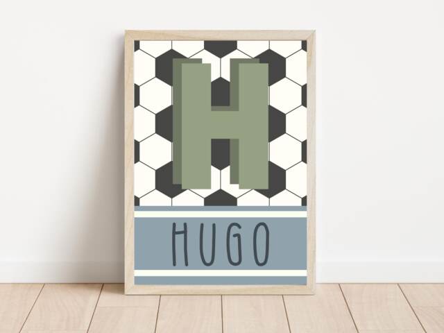 Personalised Football Print, Perfect For Boys Rooms, Girls Rooms & Playrooms - Print Only, Unframed - image 1