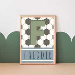 Personalised Football Print, Perfect For Boys Rooms, Girls Rooms & Playrooms - Print Only, Unframed - thumbnail 2