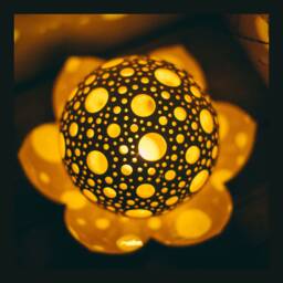 Lotus Flower Tea Light Holder Meditation Altar Candle Lantern