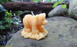 Baby Bear Cub Beeswax Candle/100% Natural Gift Birthday Bees Wax Candles Animal Nature - thumbnail 1