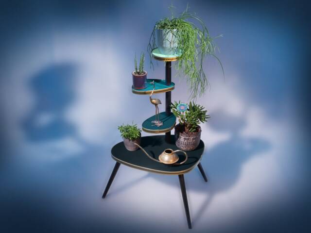 Flower Stand/Flower Bench Midnight Jungle - 1960S Design - image 1