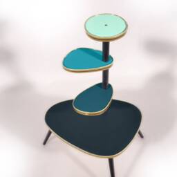 Flower Stand/Flower Bench Midnight Jungle - 1960S Design - thumbnail 3