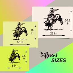 In-Style Decals Wall Vinyl Decal Home Decor Art Sticker Rodeo Cowboy Bull Rider Western Man Boy Bedroom Living Room Mural Unique Design 178 - thumbnail 2