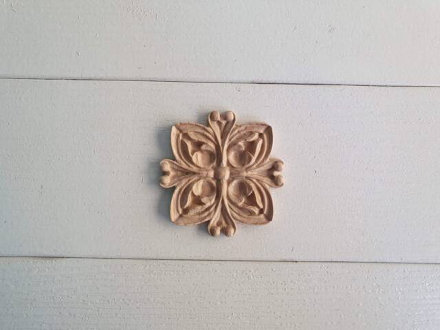 Carved Rosette, 1 Pc, Unpainted, Furniture, Home Decoration - image 1
