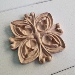 Carved Rosette, 1 Pc, Unpainted, Furniture, Home Decoration - thumbnail 2