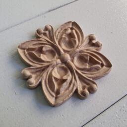 Carved Rosette, 1 Pc, Unpainted, Furniture, Home Decoration - thumbnail 3