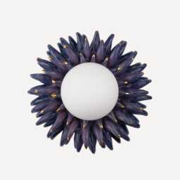 Handmade Ceramic Wall Sconce Mystique Spiky Light With 24K Gold Tips