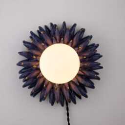 Handmade Ceramic Wall Sconce Mystique Spiky Light With 24K Gold Tips - thumbnail 3