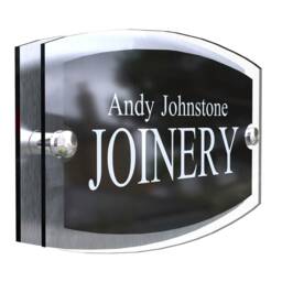 Acrylic & Aluminium House Signs Door Number Wall Plaque Black White & Brushed Silver Beautiful Numbers - Esta5-2Wb-S-C - thumbnail 3