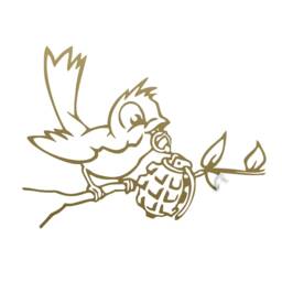 Banksy Bird With Grenade Wall Sticker - Street Art Graffiti Decor Vinyl Decal Home Removable Diy Mural Room Boy Hipster Black Stickers - thumbnail 2