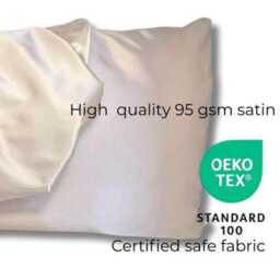 Satin Pillowcase Champagne With Gift Box - Vegan Friendly Queen Size Zipper Closure - thumbnail 4