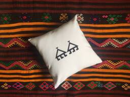 Gemini Gift, Zodiac Sign, Astrology Pillow, Horoscope Cushion, Embroidered Cover, Authentic Symbol, Birthday Present For Her - thumbnail 1