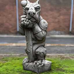 Large Guardian Gargoyle Statue Concrete Gothic Sculpture Stone Figure Outdoor Garden Mythical Decor Handcrafted Yard Ornament Gift - thumbnail 4