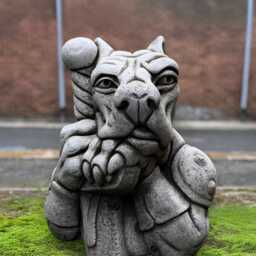 Large Guardian Gargoyle Statue Concrete Gothic Sculpture Stone Figure Outdoor Garden Mythical Decor Handcrafted Yard Ornament Gift - thumbnail 3