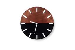 Modern Wooden Wall Clock in Scandinavian Living Room Interior - thumbnail 1
