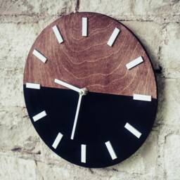 Modern Wooden Wall Clock in Scandinavian Living Room Interior - thumbnail 4