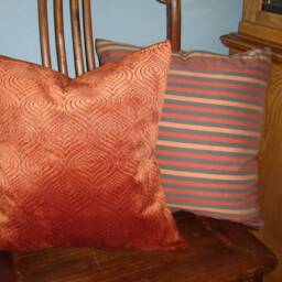 Russet, Graphite, & Gold Striped Pillow Cover 18 Inches - thumbnail 2