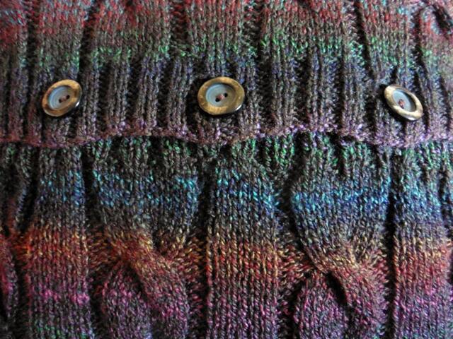 Cushion Cover, Needle Fabric, Acrylic Wool, Dark Grey Color, Lilac, Blue, Ochre, Red, Green, Braids, Warm, Original Gift, Unique Gift - image 1