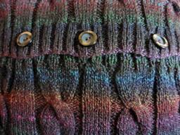 Cushion Cover, Needle Fabric, Acrylic Wool, Dark Grey Color, Lilac, Blue, Ochre, Red, Green, Braids, Warm, Original Gift, Unique Gift - thumbnail 1