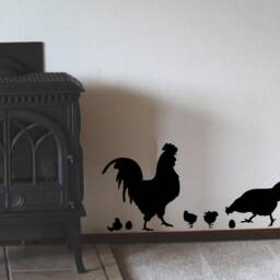 Chicken, Rooster, Chicks, & Eggs Custom Vinyl Decals - Chicken Decor, Wall Art, Decal, Farmhouse Country Decor - thumbnail 2