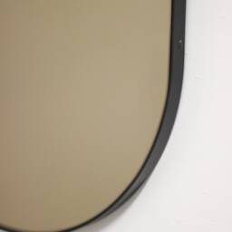 Capsula??? Capsule Shape Bronze Tinted Contemporary Mirror With Black Frame - thumbnail 3